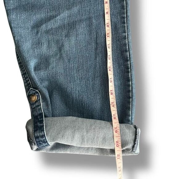 White Stag Jeans Women's Size 14 Blue Capris Adjust Stretch Denim Casual… - Picture 12 of 16